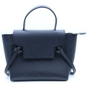 Celine Belt Bag Nano 2-Way Black Leather Gold